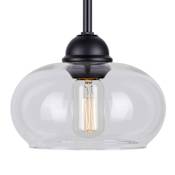 Forte Lighting Cameron 9" Wide Mini Pendant Black