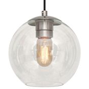 Forte Lighting Milo 8" Wide Mini Pendant Brushed Nickel