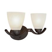 Forte Lighting 2 Light 16-1/4" Wide Bathroom Vanity Light Antique Bronze