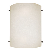 Forte Lighting 2 Light 10" Tall Wall Sconce with White Mist Glass Shade Antique Bronze