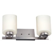 Forte Lighting Mona 2 Light 17" Wide Bathroom Vanity Light Brushed Nickel
