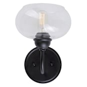 Forte Lighting Cameron 6" Wide Bathroom Sconce Black