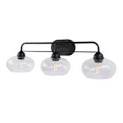 Forte Lighting Cameron 3 Light 33" Wide Bathroom Vanity Light Black