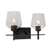 Forte Lighting Chalice 2 Light 17" Wide Bathroom Vanity Light Black