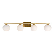 Forte Lighting Farrell 4 Light 42" Wide Bathroom Vanity Light Soft Gold