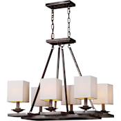 Forte Lighting 6 Light 1 Tier Chandelier Antique Bronze