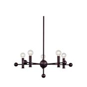 Forte Lighting 5 Light 22-1/2" Wide Chandelier Antique Bronze