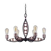 Forte Lighting 6 Light 24" Wide Chandelier Antique Bronze
