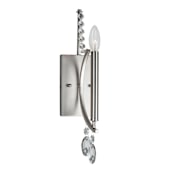 Forte Lighting Single Light 17" High Wall Sconce Brushed Nickel