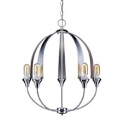 Forte Lighting 5 Light 20" Wide Chandelier Brushed Nickel