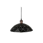 Forte Lighting Single Light 13" Wide Pendant with Metal Shade Black