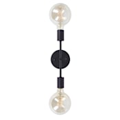 Forte Lighting Baton 2 Light Wall Sconce Black