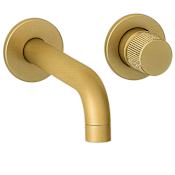 Fortis Agrippina 1.2 GPM Widespread Bathroom Faucet Brushed Gold / Brushed Gold