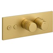 Fortis Lineabox Thermostatic Valve Trim Only - Less Rough In Brushed Gold