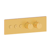Fortis Lineabox Thermostatic Valve Trim Only - Less Rough In Brushed Gold