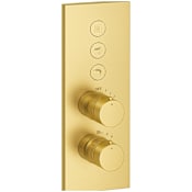 Fortis Lineabox Thermostatic Valve Trim Only - Less Rough In Brushed Gold