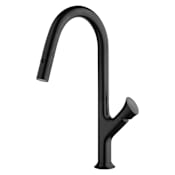 Fortis Cicero 1.8 GPM Single Hole Pull Down Kitchen Faucet - Includes Escutcheon Brushed Black