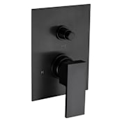 Fortis Scala Pressure Balanced Valve Trim Only with Single Lever Handle and Integrated Diverter - Less Rough In Brushed Black