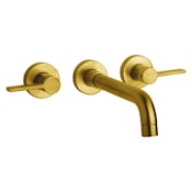 Fortis Brera 1.2 GPM Wall Mounted Widespread Bathroom Faucet Less Rough-In Valve Brushed Gold