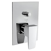 Fortis Abruzzo Two Function Pressure Balanced Valve Trim Only with Double Knob, Integrated Diverter and Lever Handle - Less Rough In Polished Chrome
