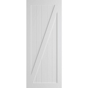 Frameport Modern 42 Inch by 84 Inch Flat Z-Brace Barn Door Primed
