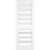 Frameport Plantation 18 Inch by 80 Inch Louver/Louver Interior Slab Passage Door Primed