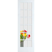 Frameport Clear Glass 32 Inch by 96 Inch 18 Lite Interior Slab French Door Primed