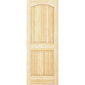 Frameport Colonial 32 Inch by 80 Inch Double Hip Arch Top 2 Panel Interior Slab Passage Door Unfinished