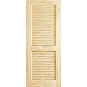Frameport Classic 30 Inch by 96 Inch Louver/Louver Interior Slab Passage Door Unfinished