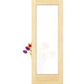Frameport Frosted Privacy Glass 36 Inch by 80 Inch 1 Lite Interior Slab Passage Door Unfinished