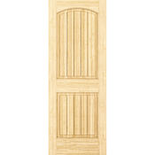 Frameport Colonial 28 Inch by 80 Inch Double Hip Arch Top 2 Panel Interior Slab Passage Door Unfinished