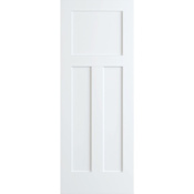 Frameport Shaker 28 Inch by 80 Inch Flat 1 + 2 Panel Interior Slab Passage Door Primed