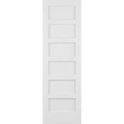 Frameport Shaker 24 Inch by 96 Inch Flat 6 Panel Interior Slab Passage Door Primed