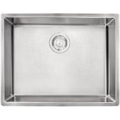 Franke Cube 22-3/4" Undermount Single Basin Stainless Steel Kitchen Sink Pearl