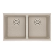 Franke Maris 31" Undermount Double Basin Granite Kitchen Sink Champagne