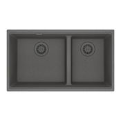 Franke Maris 31" Undermount Low Divide 60/40 Double Basin Granite Kitchen Sink Stone Grey