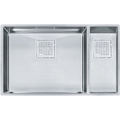 Franke Peak 30-7/8" Undermount Double Basin Stainless Steel Kitchen Sink Diamond