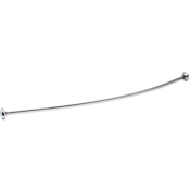 Franklin Brass 5 Foot Oval Curved Shower Curtain Rod Bright Stainless Steel