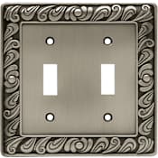Franklin Brass Paisley Series Double Wall Plate Brushed Satin Pewter