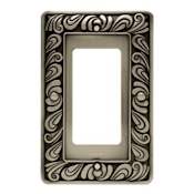 Franklin Brass Paisley Series Single Decorator Wall Plate Brushed Satin Pewter
