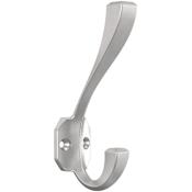 Franklin Brass Napier 1-3/16 Inch Wide Coat and Hat Hook - Pack of 4 Matte Nickel