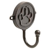 Franklin Brass Franklin Brass Paw Print 4-4/5 in. Single Wall Hook Venetian Bronze