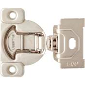 Franklin Brass 1-3/8 Inch Overlay Concealed Euro Cabinet Door Hinge with 108 Degree Opening Angle - Pack of 10 Nickel Plated