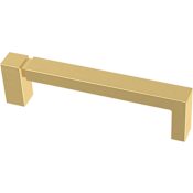 Franklin Brass Asymmetric Notched 3-3/4 Inch Center to Center Handle Cabinet Pull - Pack of 10 Brushed Brass
