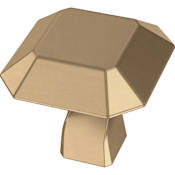 Franklin Brass Napier 1-1/8 Inch Geometric Cabinet Knob - Pack of 5 Champagne Bronze