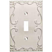 Franklin Brass Classic Lace Single Toggle Switch Wall Plate Brushed Nickel
