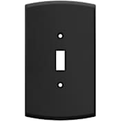 Franklin Brass Soft Arch Single Toggle Switch Outlet - Pack of 3 Matte Black