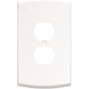 Franklin Brass Soft Arch Single Duplex Outlet - Pack of 3 Pure White