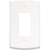 Franklin Brass Soft Arch Single Rocker Switch Outlet - Pack of 3 Pure White