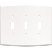 Franklin Brass Soft Arch Triple Toggle Switch Outlet - Pack of 2 Pure White
